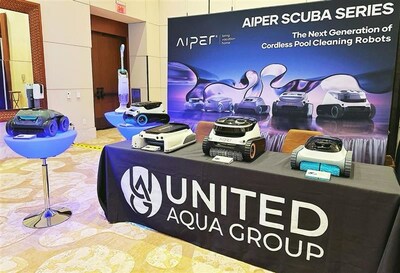 Aiper booth at United Aqua Group trade show