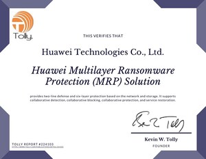 MWC 2024 | Solusi Huawei Multilayer Ransomware Protection (MRP) Menjadi Solusi Pertama di Industri yang Meraih Sertifikasi Tolly