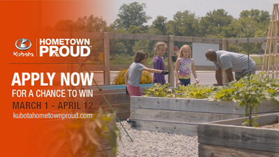 Kubota announces the return of its Kubota Hometown Proudtm grant program. The application window for community projects is open now through April 12, 2024.