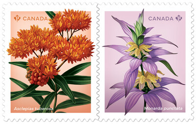 Timbres des fleurs sauvages (Groupe CNW/Postes Canada)