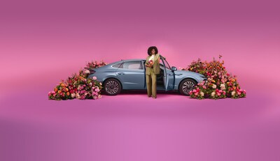 Hyundai Smell The Flowers Sonata Campaign | Campaign image photographed at Studio Stropa in Los Angeles on Nov. 9, 2023.