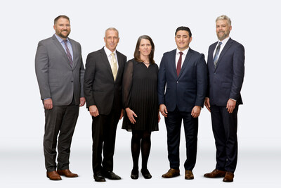 The Commercial Banking Team of Woodforest National Bank in North Dallas (pictured from left to right):  Christopher (JT) Thompson, Sr. Vice President, Relationship Manager; William (Bill) Ragle, Executive Vice President, North Dallas Market Executive; Kim Hays, Sr. Vice President, Portfolio Manager; Mark Marquez, Assistant Vice President, Portfolio Manager; Cameron Johnson, Assistant Vice President, Commercial Associate (not pictured:  Lee Farr, Sr. Vice President, Relationship Manager).