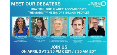 To register for the live digital debate, visit: freedomofmobilityforum.org