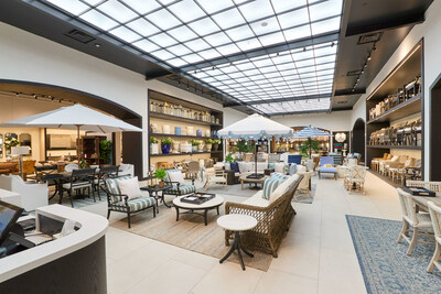 Frontgate's unique indoor/outdoor atrium space allows customers to engage with the industry-leading outdoor assortment year-round.