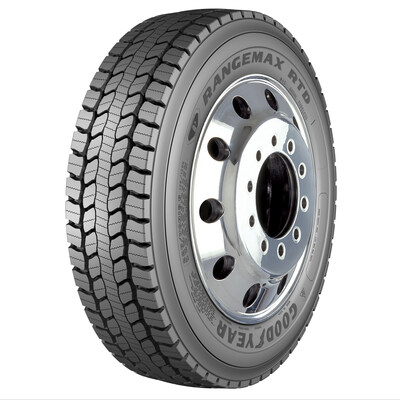 A new addition to the company’s portfolio of “Electric Drive Ready” tires, The Goodyear Tire & Rubber Company today introduced the Goodyear RangeMax™ RTD™ ULT, a drive tire that balances traction, range and mileage for  regional work vehicles. Available in two tire sizes with 19.5-inch wheel diameters, the Goodyear RangeMax™ RTD™ ULT delivers traction, range efficiency and long miles to removal, and is built with sustainable soybean oil to reduce petroleum use.