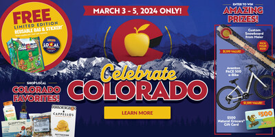 Celebrate Colorado with Natural Grocers, March 3-5! All Natural Grocers customers at Colorado stores will receive a FREE, Colorado-themed, limited-edition, reusable shopping bag and commemorative sticker, March 3-5 (while supplies last).