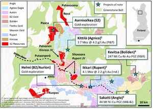OUTBACK ANNOUNCES ACQUISITION OF FINNISH GOLD PROJECT PORTFOLIO FROM S2 RESOURCES AND CONCURRENT $5 MILLION FINANCING