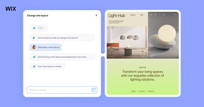 Through a conversational AI chat experience, users describe their intent and goals, instantly resulting in a professional and uniquely designed website.