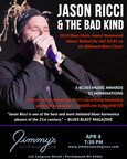 Jimmy's Jazz &amp; Blues Club Features 3x-Blues Music Award-Winner &amp; 11x-Blues Music Award Nominated Singer, Songwriter and Master Harmonica Player JASON RICCI on Thursday April 4 at 7:30 P.M.