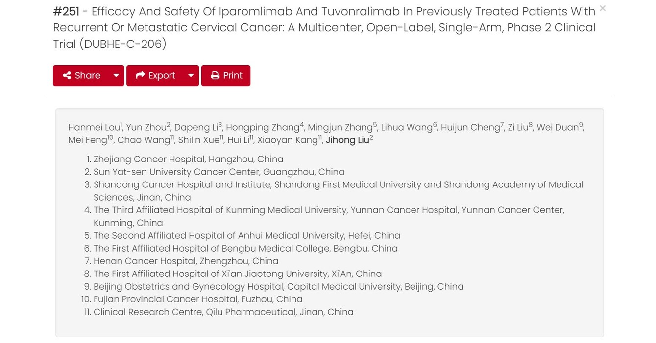 Results from the Clinical Trial of Qilu Pharmaceutical's Novel