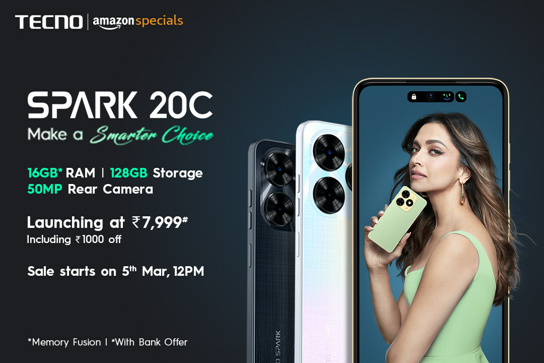 TECNO SPARK 20C to Dominate the Sub10k segment: Sale starting on 5th March