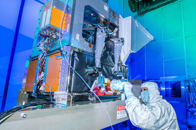 MethaneSAT’s primary instrument includes a BAE Systems-built spectrometer that will identify and quantify methane emissions by measuring the narrow part of the infrared spectrum where the gas absorbs light reflected off the Earth. (Credit: BAE Systems)