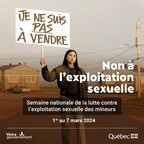 Semaine et Journée nationale de lutte contre l'exploitation sexuelle des mineurs - Le gouvernement du Québec lance une campagne de sensibilisation