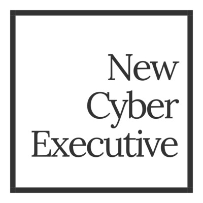 The image shows New Cyber Executive's logo which is the company's name in black font against a white background in a black box.