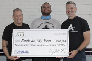 Populus Financial Group Supports Back on My Feet by Donating $100,000