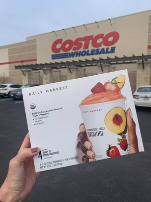 Daily Harvest's Strawberry + Peach Smoothie is now available at select Costco locations.