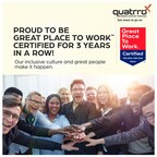 Quatrro Business Support Services is Great Place to Work™ Certified for 3 Consecutive Years