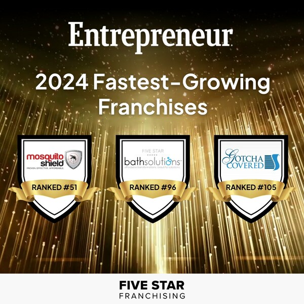 Five Star Franchising brands named to Entrepreneur's list of fastest