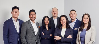 Left to right: Hyun-Su Ahn, EVP, Head of Investment Product & Strategy; Rohit Mehta, President and CEO; Jasmit Bhandal, Chief Operating Officer; Greg Sainsbury, General Counsel and Secretary; Stephanie Wolfe, EVP, Head of Marketing; Jeff Lucyk, EVP, Head of Sales; Julie Stajan, Chief Financial Officer (CNW Group/Horizons ETFs Management (Canada) Inc.)