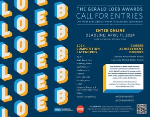 2024 LOEB AWARDS OPEN CALL FOR ENTRIES WITH APRIL 11 DEADLINE FOR JOURNALISM COMPETITION SUBMISSIONS