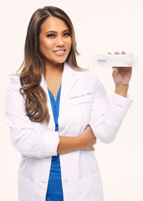 Dr. Sandra Lee (a.k.a. “Dr. Pimple Popper”) holding WINLEVI® (clascoterone) Cream 1%