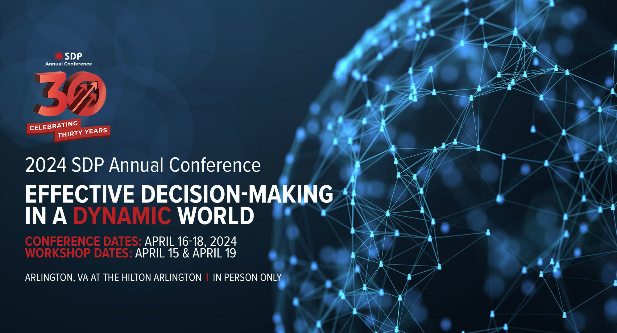  SDP Announces Their Annual Conference April 15-19, 2024 – Washington DC 