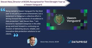 Dataprise's Steven New Honored as 2024 Veeam Vanguard for the Third Consecutive Year