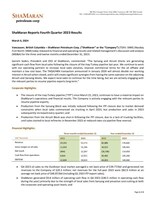 ShaMaran Reports Fourth Quarter 2023 Results (CNW Group/ShaMaran Petroleum Corp.)