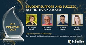 InScribe Alongside A Guest Panel Receives Student Support and Success Best-in-Track Award at OLC Innovate