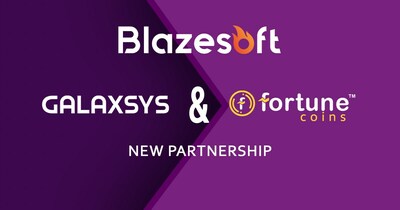 Game developer Galaxsys enters the North American market with Blazesoft's flagship brand, Fortunecoins.com, launching a suite of its free-to-play games on the platform. (CNW Group/Blazesoft Ltd.)