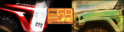 The trail continues! When it comes to legendary off-road capability, unrivaled heritage, bold color palettes and powerful propulsion suited for any adventure, what comes to mind? These collective themes hint at the next grouping of concept sketches from the Jeep® brand of the mission-capable vehicles heading to the 58th annual Easter Jeep Safari in Moab, Utah (March 23-31, 2024). (PRNewsfoto/Stellantis)