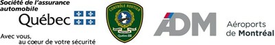 Logo de la SAAQ, Contrle routier Qubec, et de l'ADM (Groupe CNW/Socit de l'assurance automobile du Qubec)