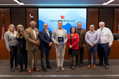 James “Jim” Hormel, center, was honored for his 25 years of service as The Eradicator during IEHP’s Governing Board meeting in January.