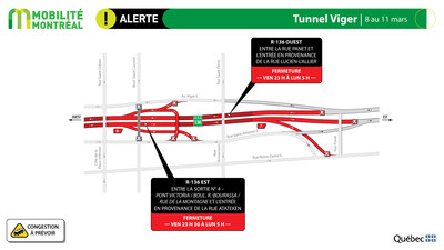 3.  Tunnel Viger, 8 au 11 mars (Groupe CNW/Ministre des Transports et de la Mobilit durable)
