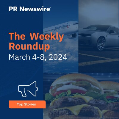 PR Newswire Weekly Press Release Roundup, March 4-8, 2024. Photos provided by Boeing, Stellantis and The Wendy's Company.