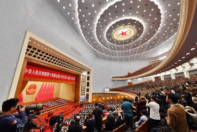 The Second Session of the 14th National People's Congress, China's top legislature, opens in Beijing on March 5 (WEI YAO)