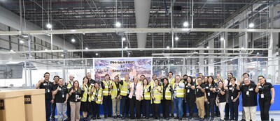 Collins Aerospace’s Tanauan City facility celebrates the first commercial seating shipment to a customer in January 2024.