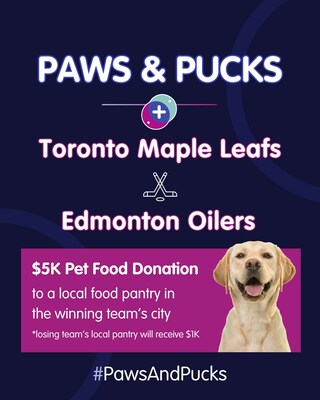 Joignez-vous  Pets Plus Us pour encourager la communaut et la compassion pendant le match des Oilers c. Maple Leafs en nous suivant sur Instagram  @petsplusus et en utilisant le mot-clic #PetsPlusUsCares pour montrer votre soutien!