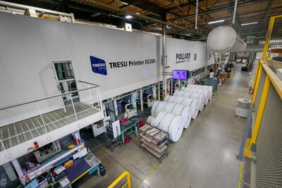 The 22-station, state-of-the-art TRESU press at Pollard Banknote’s Ypsilanti, Michigan manufacturing plant (CNW Group/Pollard Banknote Limited)