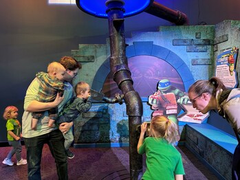 It takes teamwork to discover secrets of the sewer and help the Teenage Mutant Ninja Turtles fight crime at The Children's Museum of Indianapolis