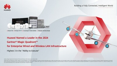Huawei recognized as a Leader in the 2024 Gartner Magic Quadranttm for Enterprise Wired and Wireless LAN Infrastructure