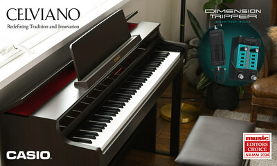 Casio Celviano Digital Pianos and Dimension Tripper Earn Coveted ‘Editors Choice’ Award from Music Inc Magazine
