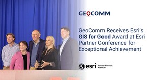 GeoComm Receives Esri's GIS for Good Award at Esri Partner Conference for Exceptional Achievement