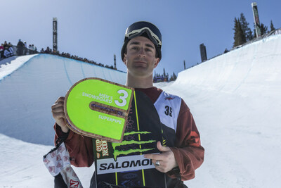 Monster Energy's Lucas Foster Takes Third Place in Men's Snowboard Superpipe at the Dew Tour Copper Mountain 2024