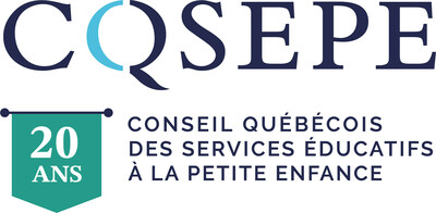Logo 20 ans officiel (Groupe CNW/Conseil qubcois des services ducatifs  la petite enfance (CQSEPE))
