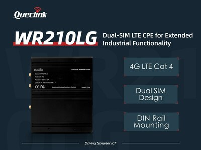 Queclink lanza el CPE LTE WR210LG Dual-SIM para ampliar la funcionalidad industrial (PRNewsfoto/Queclink Wireless Solutions Co., Ltd.)