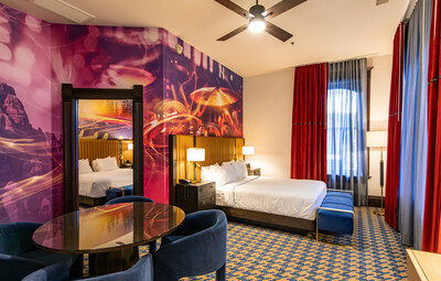An image of one of the 22 newly opened guest rooms at The Rocksino by Hard Rock Deadwoodtm, which welcomed guests for the first time this week on Historic Main Street. (Photo courtesy: Olivia Jacobs)