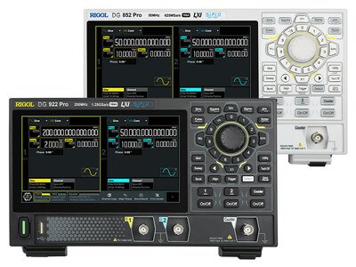 Powerful. Compact. Affordable. The RIGOL DG800 Pro and DG900 Pro Series Waveform Generators combine competitive performance with a 7-inch HD touchscreen in a compact chassis.
