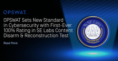 OPSWAT Sets New Standard in Cybersecurity with First-Ever 100% Rating in SE Labs Content Disarm &amp; Reconstruction Test
