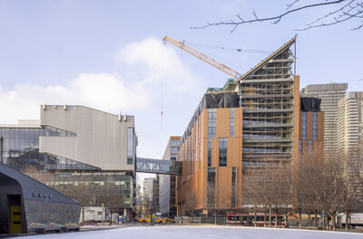 The 10-storey mass timber Limberlost Place at George Brown College building in Toronto, ON. (CNW Group/Fast + Epp)